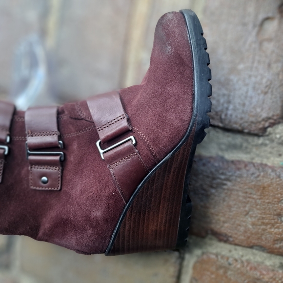 Sorel After Hour Suede Brown Boot Women's Size 8 With Side Zipper. - Picture 8 of 12